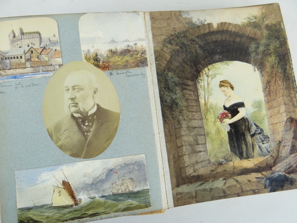 AVERIL VIVIAN'S SCRAPBOOK titled as such and containing watercolours, photographs of staff and other - Image 6 of 10