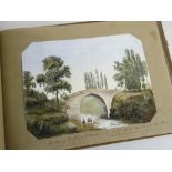 ALBUM OF WATERCOLOURS OF CONTINENTAL SCENES from a 'Grand Tour' type journey from one of the