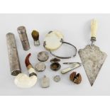 VARIOUS ARTEFACTS RELATING TO THE VIVIAN FAMILY OF SWANSEA including presentation silver and ivory