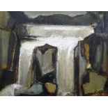 WILL ROBERTS oil on canvas - entitled verso 'The Waterfall', signed with initials, verso and dated