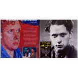 TWO DYLAN THOMAS ADVERTISING POSTERS colour printed - for 'To Begin at the Beginning' and for new