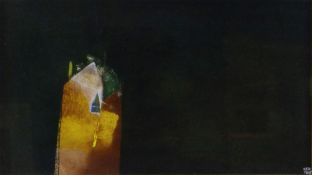 DEWI TUDUR mixed media - semi-abstract, entitled verso on Martin Tinney Gallery label 'Diwrnod
