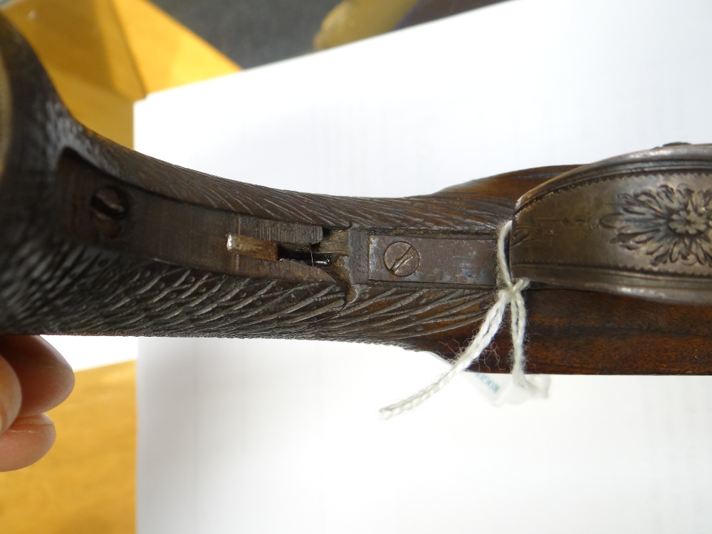 LATE 18TH / EARLY 19TH CENTURY FLINTLOCK PISTOL BY EDWARD BATE stamped maker's mark to yellow - Image 11 of 34
