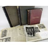 FIVE VIVIAN FAMILY SCRAP BOOKS CONTAINING NEWSPAPER CUTTINGS Victorian and later, mainly relating to
