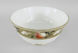 A SWANSEA PORCELAIN BOWL decorated with stylized poppy-seed boxes, pattern No. 297, Swansea script