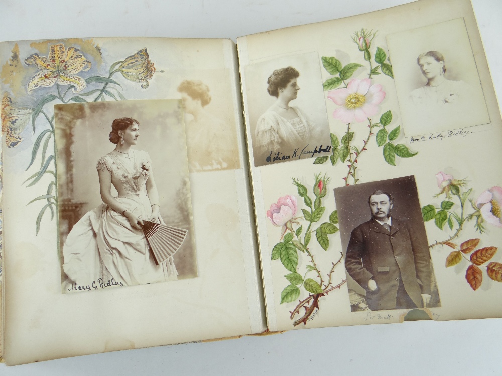 AVERIL VIVIAN'S SCRAPBOOK titled as such and containing watercolours, photographs of staff and other - Image 8 of 10