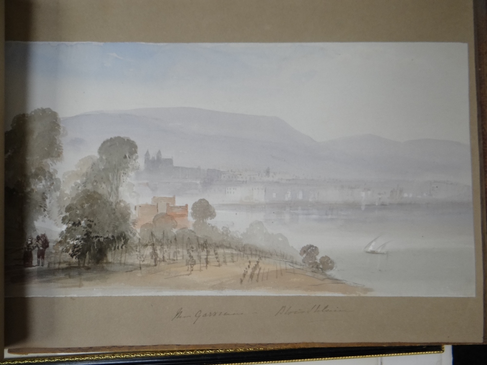 ALBUM OF WATERCOLOURS OF CONTINENTAL SCENES from a 'Grand Tour' type journey from one of the - Image 13 of 28