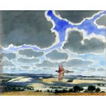 NOEL McCREADY three watercolours - landscapes, entitled verso 'Moon' (1995), 'Rainbow - Somerset' (