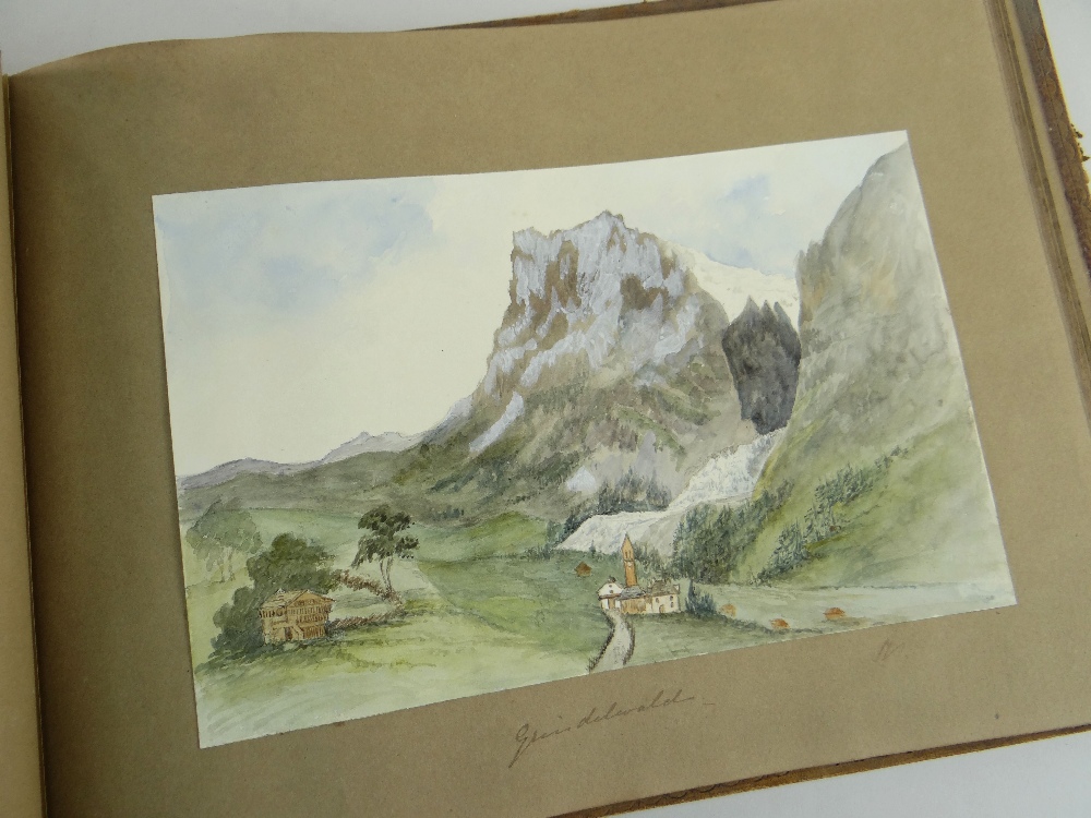 ALBUM OF WATERCOLOURS OF CONTINENTAL SCENES from a 'Grand Tour' type journey from one of the - Image 2 of 28