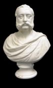 ROBERT CAUER (German, 1863 - 1947) marble sculpture - bust of Henry Hussey Vivian 1st Baron of