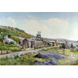 COLIN NEWMAN watercolour - South Wales scene, entitled verso 'The Ty Mawr Colliery Looking Towards