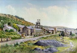 COLIN NEWMAN watercolour - South Wales scene, entitled verso 'The Ty Mawr Colliery Looking Towards