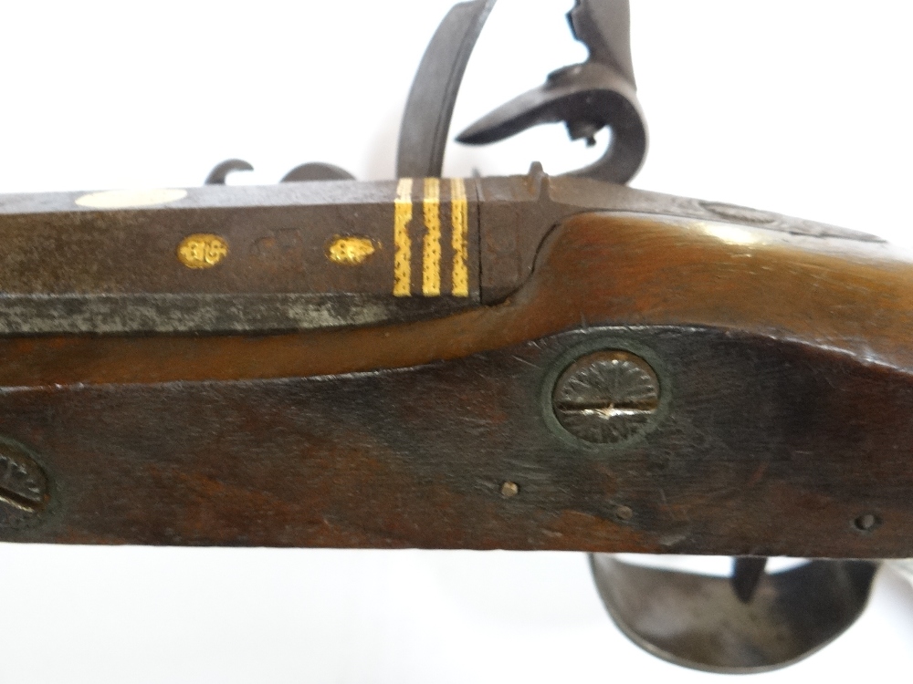 LATE 18TH / EARLY 19TH CENTURY FLINTLOCK PISTOL BY EDWARD BATE stamped maker's mark to yellow - Image 18 of 34