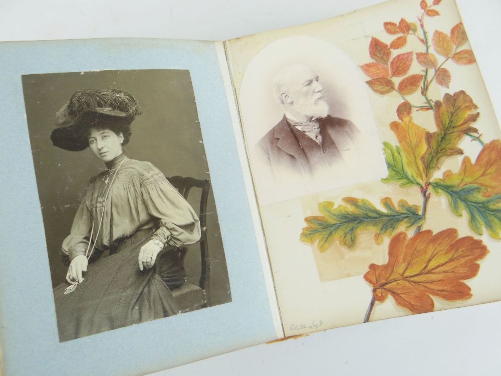 AVERIL VIVIAN'S SCRAPBOOK titled as such and containing watercolours, photographs of staff and other - Image 5 of 10