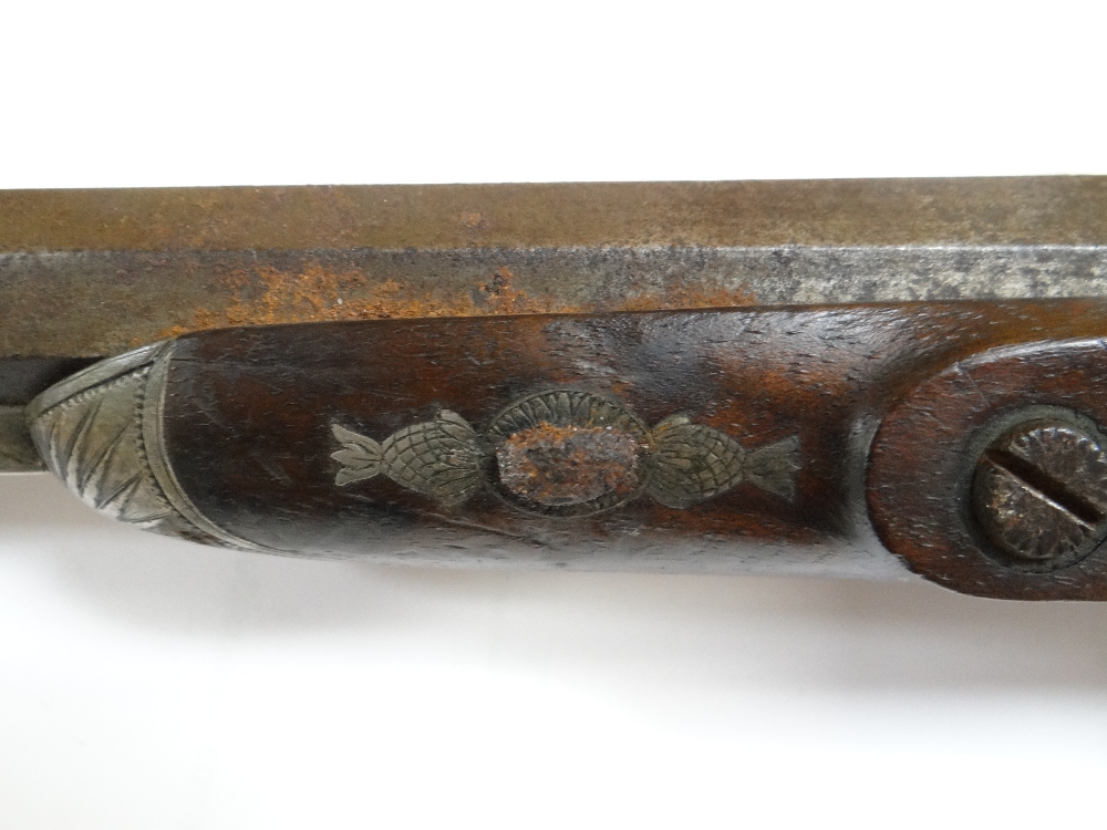 LATE 18TH / EARLY 19TH CENTURY FLINTLOCK PISTOL BY EDWARD BATE stamped maker's mark to yellow - Image 19 of 34