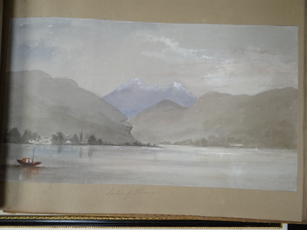 ALBUM OF WATERCOLOURS OF CONTINENTAL SCENES from a 'Grand Tour' type journey from one of the - Image 8 of 28