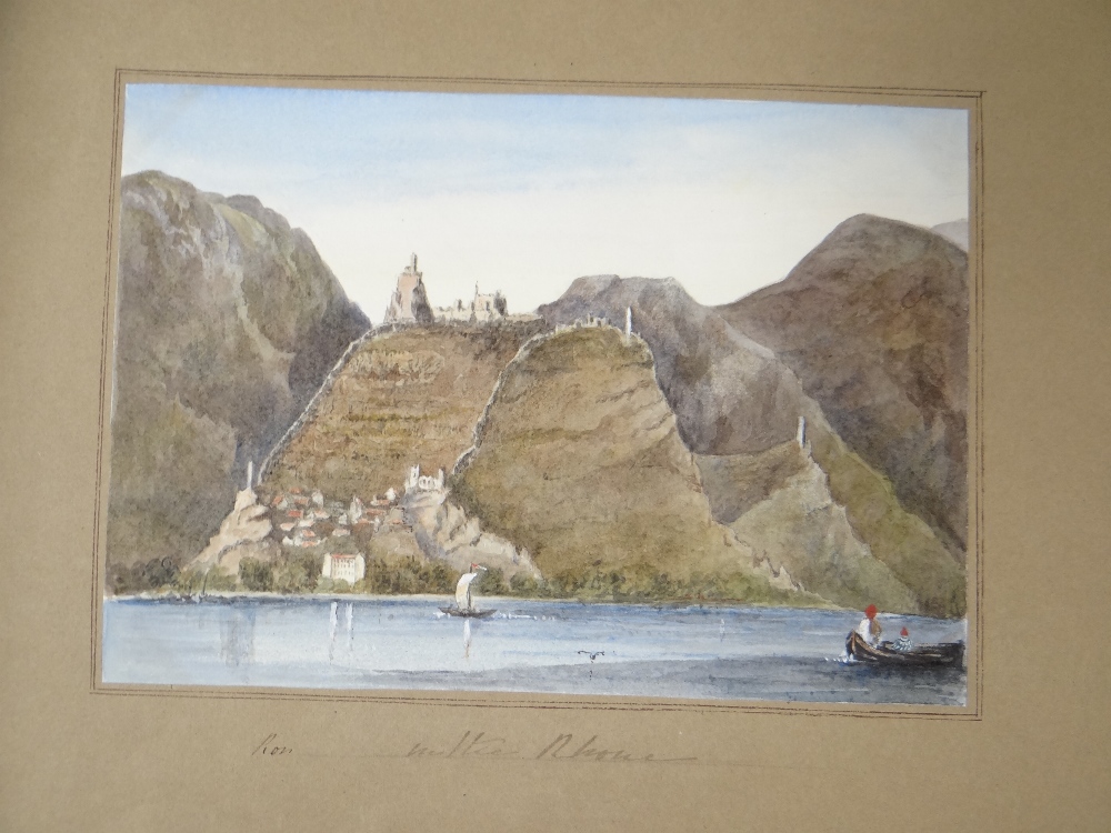 ALBUM OF WATERCOLOURS OF CONTINENTAL SCENES from a 'Grand Tour' type journey from one of the - Image 25 of 28