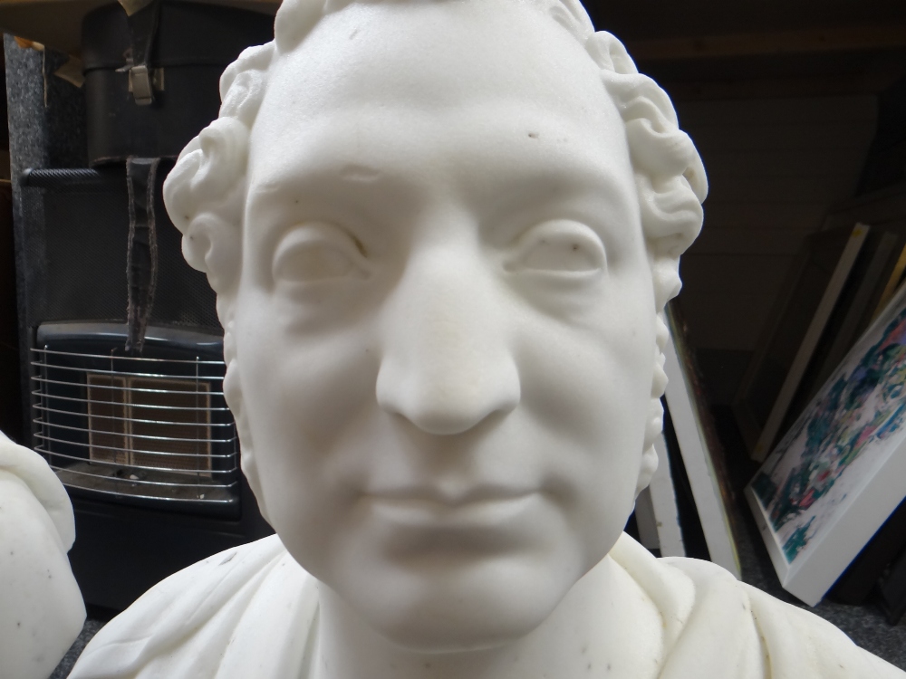 NINETEENTH CENTURY SCULPTOR marble bust - Sir Richard Hussey Vivian (1775-1842) in the classical - Image 3 of 13