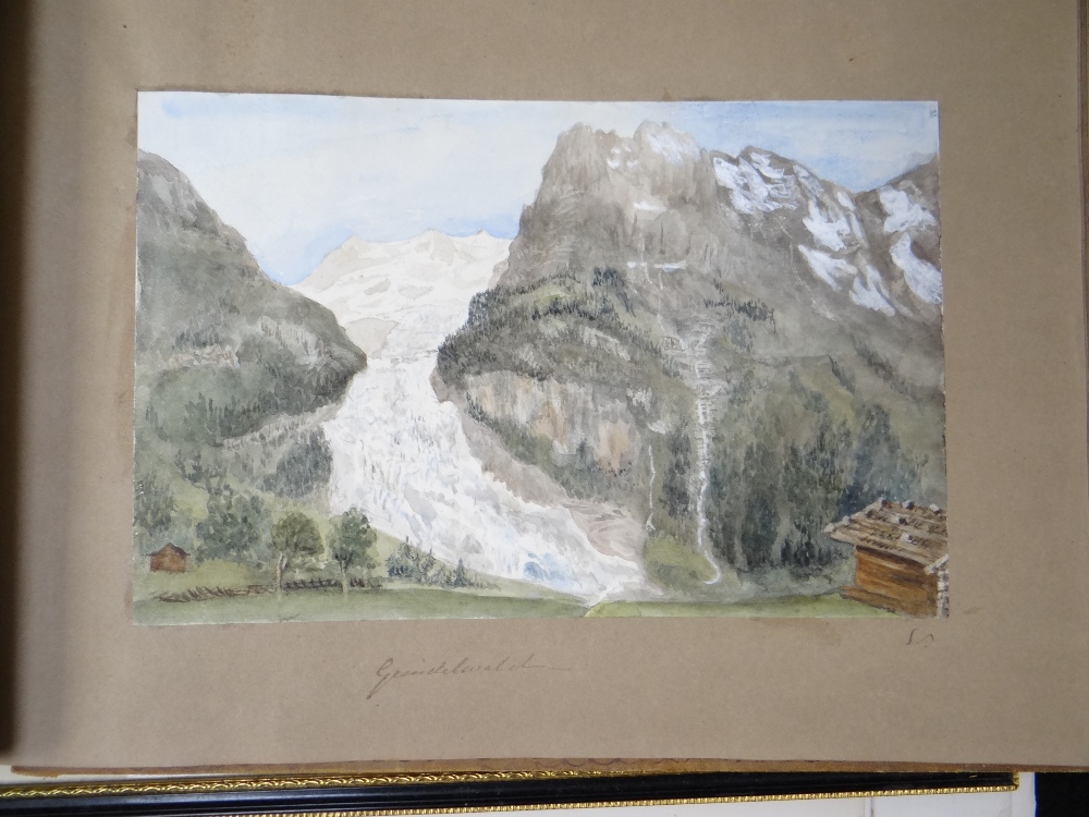 ALBUM OF WATERCOLOURS OF CONTINENTAL SCENES from a 'Grand Tour' type journey from one of the - Image 10 of 28