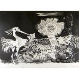 CERI RICHARDS limited edition (40/50) lithograph - entitled 'The Flowering Skull' from 'The Dylan