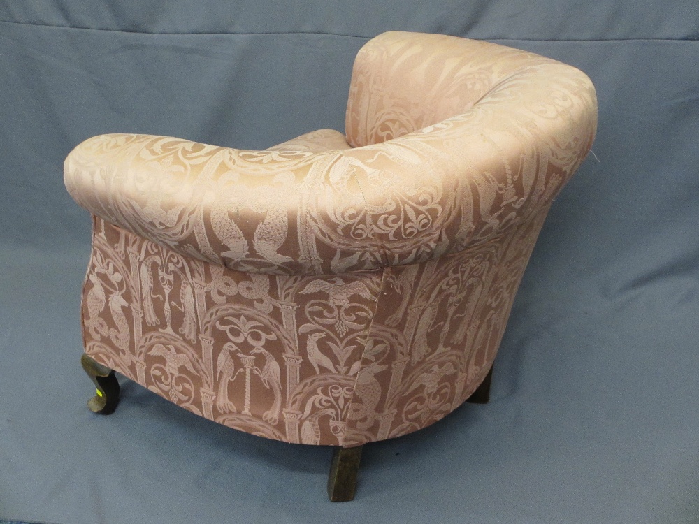 VINTAGE UPHOLSTERED TUB CHAIR, 68cms H, 82cms W, 49cms seat depth - Image 2 of 2