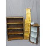 NEAT WALL HANGING CORNER CABINET, oak effect bookcase and three rustic style floating shelves