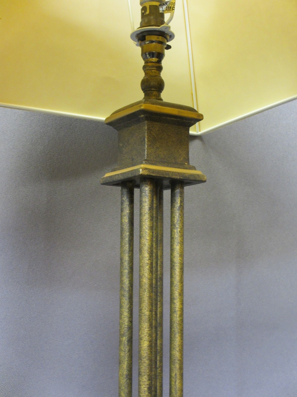 MODERN STANDARD LAMP & SHADE and two-tier metal trolley - Image 3 of 4