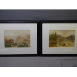 WILLIAM LAITHWOOD APPLETON watercolours, a pair - North Wales scenes, 'Pathway in the Lledr Valley