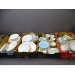 MIXED TEA & DINNERWARE, a good selection in four boxes including Alessi