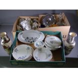 ORIENTAL & OTHER CHINA & GLASSWARE (three boxes)
