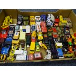 DIECAST MODEL VEHICLES - Dinky Flat Bed, Matchbox digger and a large assortment of other