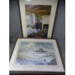 KEITH ANDREW limited edition prints x 2 titled - 'Porth Cwyfan' (138/150) and an untitled cottage