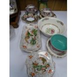 STAFFORDSHIRE TEAWARE in various patterns, Chinese finger bowl, Royal Cauldon ETC