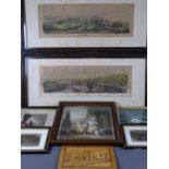 DAVID COX & OTHER ANTIQUE ETCHINGS & PRINTS including a pair drawn and etched by David Cox titled '