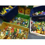 SPIDERMAN, HULK, Power Rangers and a large assortment of other plastic figures and similar items