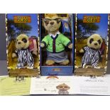 THREE YAKOV'S TOY SHOP MEERKATS boxed with certificates