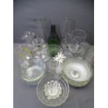 GLASSWARE VASES, JUGS and bowls ETC, a quantity in two boxes