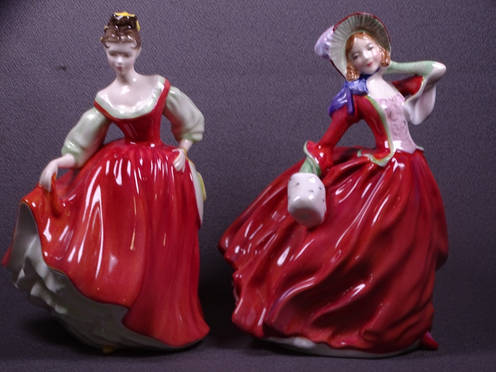 TWO ROYAL DOULTON FIGURINES - 'Fair Lady' HN2832 and 'Autumn Breezes' HN1934