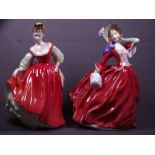 TWO ROYAL DOULTON FIGURINES - 'Fair Lady' HN2832 and 'Autumn Breezes' HN1934