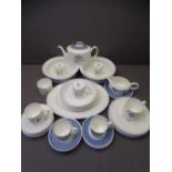 WEDGWOOD GLEN MIST BY SUSIE COOPER TEA & DINNERWARE, approximately 40 pieces