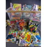 COMICS - BC, THE HUMAN FLY, JLA, Marvel 'The Silver Surfer', Captain America ETC, approximately