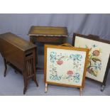 VINTAGE OCCASIONAL FURNITURE, four items including a mahogany Sutherland table, an oak barley