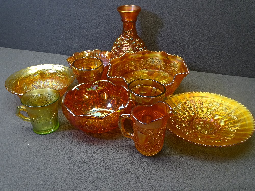 MARIGOLD & OTHER CARNIVAL GLASSWARE, a collection