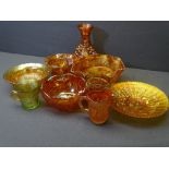 MARIGOLD & OTHER CARNIVAL GLASSWARE, a collection