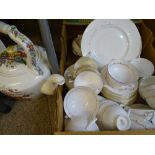 ROYAL DOULTON RONDO TEA & DINNERWARE, approximately 50 pieces with a large Copeland Spode Reynolds