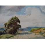 GRANGER SMITH watercolour titled 'The Hillside Road', 17 x 24.5cms