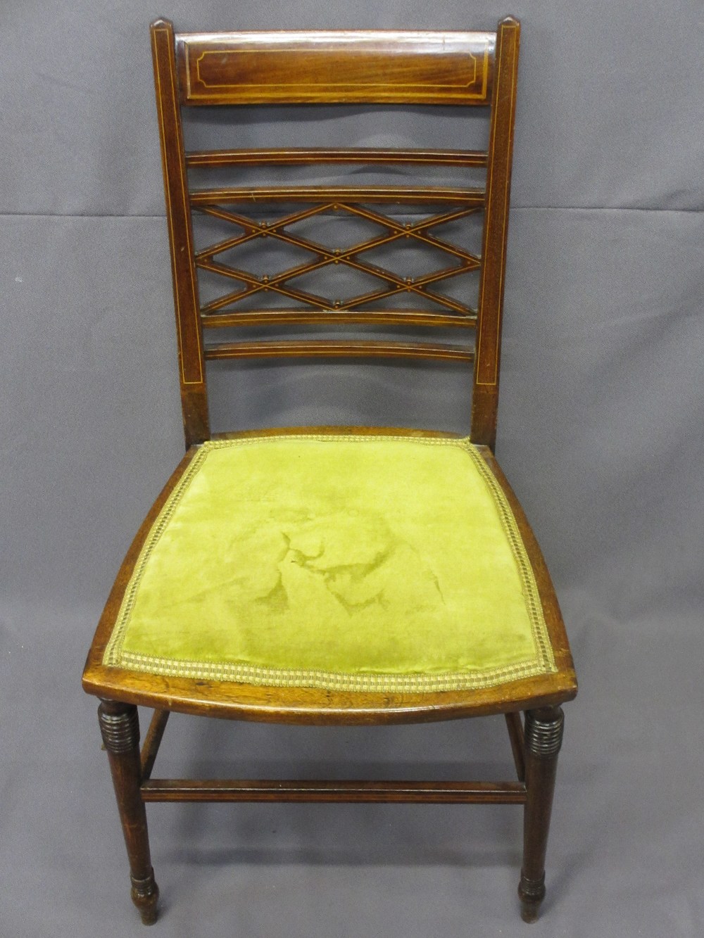 CHILD'S VINTAGE SPINDLEBACK ARMCHAIR and a mahogany side chair, 75cms H, 46cms W, 30cms seat depth - Image 4 of 4