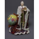 RARE CARLTONWARE KING EDWARD VIII FIGURINE - 'The Never Crowned Edward' in full length red lustre