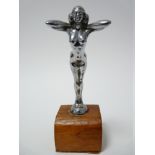 VINTAGE CAR MASCOT - AMO BATHING BELLE by DESMO stamped Copyright, circa 1938, 11cms H.