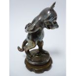 VINTAGE CAR MASCOT-FELIX THE CAT by A E Lejeune, stamped AEL copyright, circa 1920, 10.5cms H.